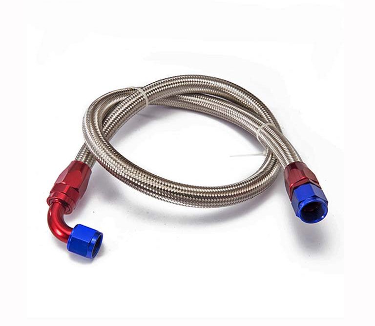 Stainless steel wire braided rubber oil cooler hose for vehicles oil cooling system. oil cooler hose manufacturer. oil cooler hose supplier.