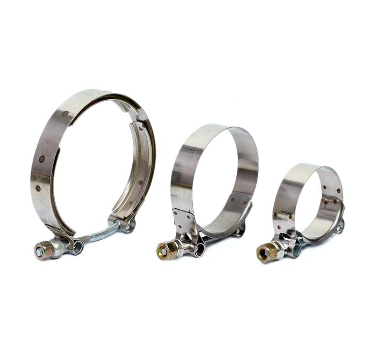 Clamps for radiator hose and turbo hose for vehicles.