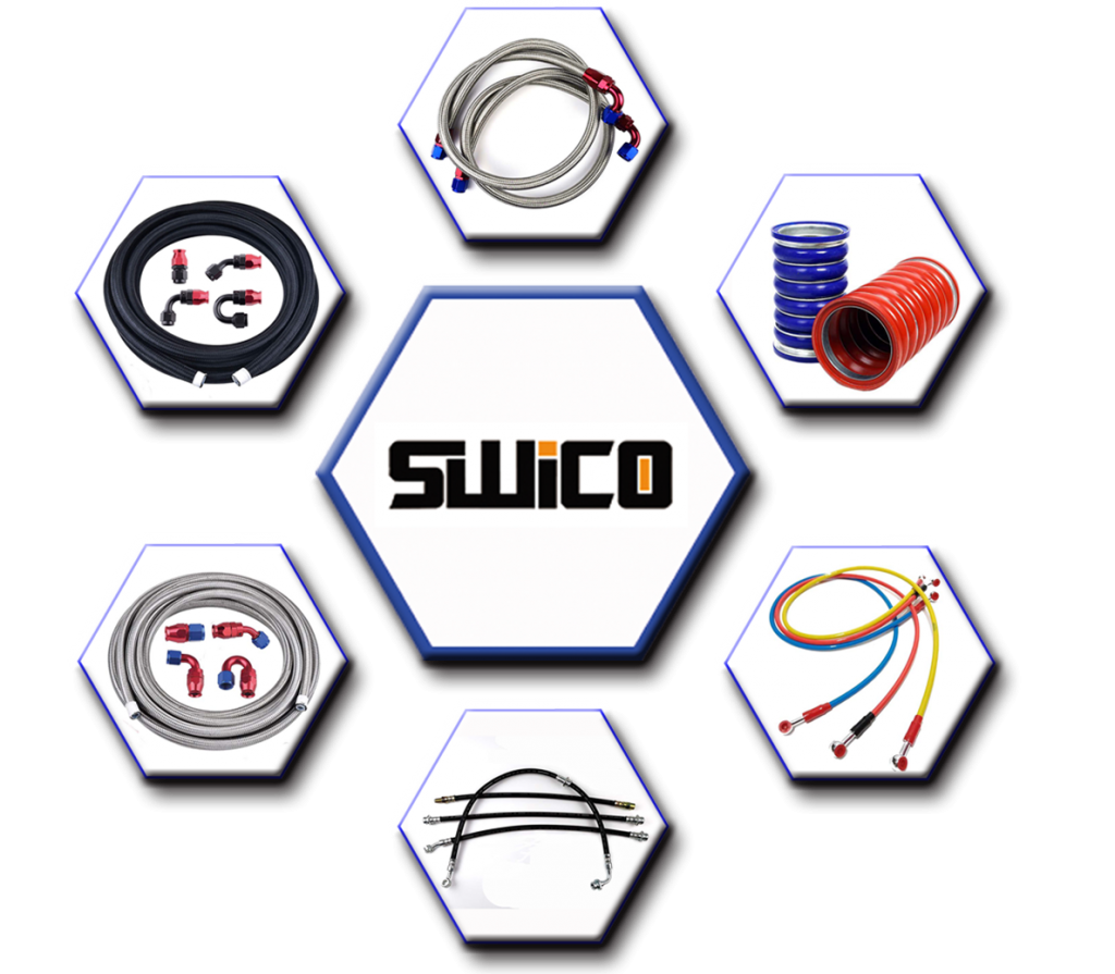 Swico technology produce racing oil hose, racing brake hose, racing silicone turbo hose, racing silicone radiator hose, hydraulic hose, chemical hose, CNG hose, LPG hose etc.